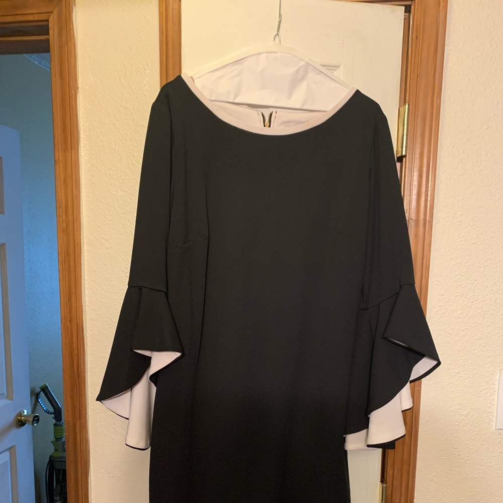 Black dress with bell sleeves